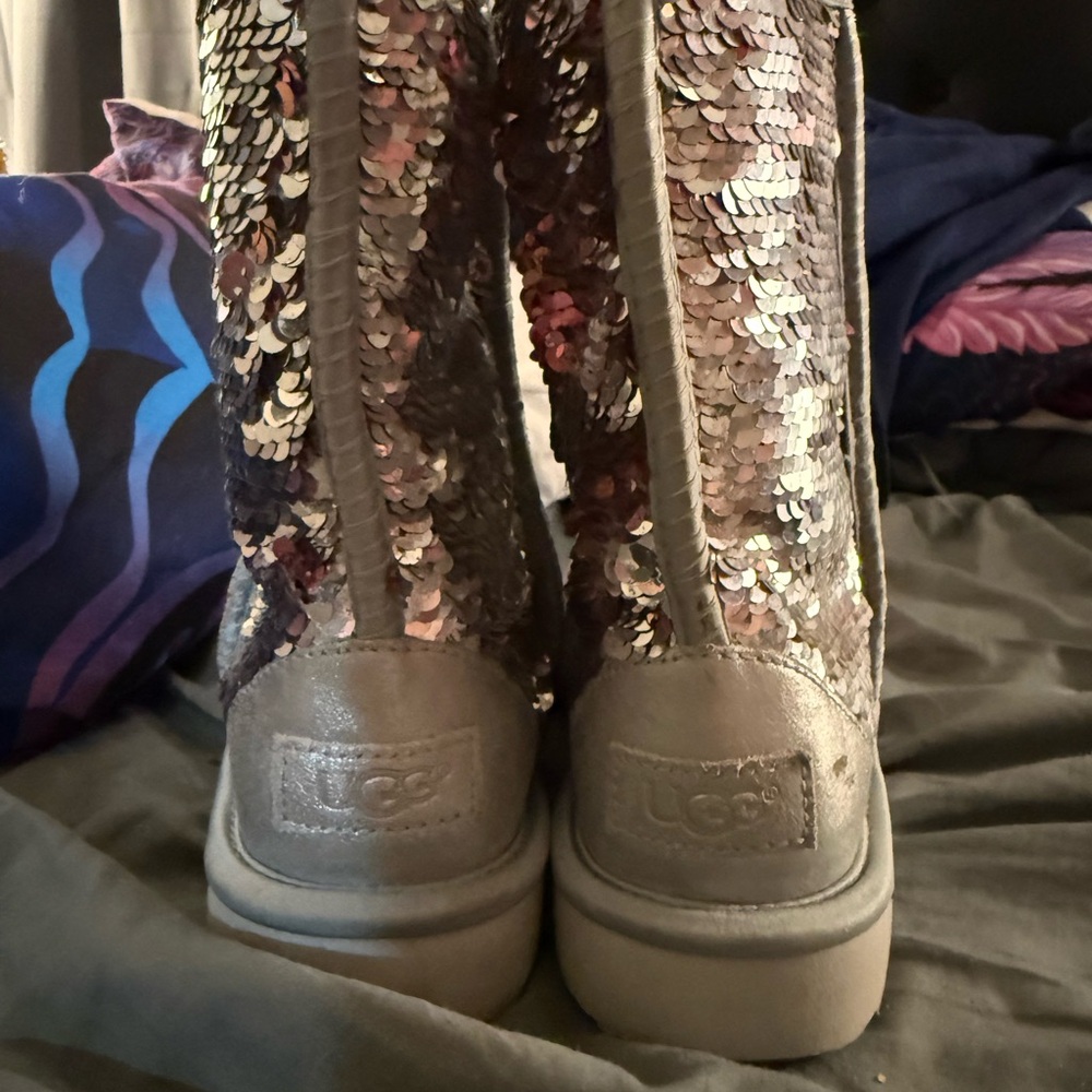 UGG Women's Sequin Boots - Silver and Pink